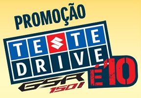 WWW.SUZUKIMOTOS.COM.BR/TESTEDRIVEE10, PROMOÇÃO TESTE DRIVE SUZUKI É 10