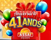 WWW.ANIVERSARIOASSAI.COM.BR, PROMOÇÃO ASSAÍ 41 ANOS